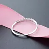 クラスターリングanillos Yuzuk Real 925 Sterling SilverZircon Stackable Match Ring for Fashion Women Cute Fine Jewelryミニマリストアクセサリー