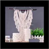 Fil Vêtements Tissu Vêtements Drop Delivery 2021 Durable 4Mmx100M Décorations faites à la main Naturel Beige Blanc Rame Coton Corde Torsadée Bricolage H