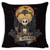 Party Favor Throw Pillow Cover Halloween Pumpkins Bats Print Decorative Plush Cushion For Sofa Bedroom Car