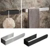 Portasciugamani Portaoggetti in acciaio inossidabile Punch Punch-free Black Silver Rack Carta da bagno Simple El Home