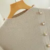 Vintage Black/Khaki Knitted Mini Dress Autumn Winter Casual Stand Collar Long Sleeve Vestidos Elegant Pleated Dresses New 2020 Y0603