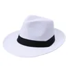 2021 Strandhatt Halm Kepsar Utomhus Vacationer Hat Mode Unisex Hattar Sommar Sun Beach Grass Braid Fedora Trilby Wide Brim Straw Cap