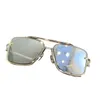Männer Modell M Sechs Sonnenbrillen-Metall-Vintage-Mode-Art-Sonnenbrillen-Square rahmenlos UV 400-Objektiv mit Paket klassisch A47