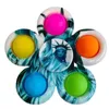 Diamètre 7.7 cm Coloré Sensoriel Fidget Push Bubble Board Jouets Simple Fossette Fidgets Doigt Jouer Jeu Anti Stress Spinner