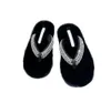 2021 Herfst Winter Wollen Slippers Rhinestone Ketting Ontwerp Antislip Rubberen buitenzool Volledige verpakkingsmaten 35-39