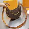 Lady Vitage Middle Starożytne Groch Torba Złoty Łańcuch Crossbody Torebka Brown Jakość Ramię Back Park Pakiet