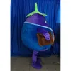 Performance de scène aubergine Costume de mascotte Halloween Noël Tenue de personnage de dessin animé Costume Publicité Dépliants Vêtements Carnaval Unisexe Adultes Tenue