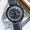 42mm Racing Miyota Automatic Mens Watch 329.23.44.51.06.001 Day Date Rose Gold Bezel Gray Dial Stick Markers Black Leather Strap 10 Styles Puretime I112a1