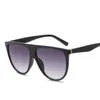 Mode lunettes de soleil femmes Vintage rétro plat haut surdimensionné lunettes de soleil carré pilote luxe concepteur grandes nuances noires