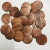 2021 도매 국경 5cm 라운드 나무 칩 액세서리 DIY 쥬얼리 브라운, 베이지 색