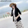 Women Summer Clothes 2021 Spring Korean Coat Cotton Linen Female Long Plus Size 5xl Loose Casual Fashion Blazer Suit Collar Women's Suits &