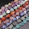 16-30mm Natural form Rough Gem Stone Raw Amethysts Nugget Crystal Beads For Jewelry Making DIY Necklace Pendant 15''