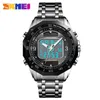 Montres de sport hommes solaire Led montre à Quartz numérique hommes horloge pleine acier étanche montre-bracelet relojes hombre 2019 SKMEI X0524