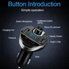 T20 Bluetooth Car Kit Hands Set FM Sändare MP3 Music Player 5V 34A USB Charger Support Micro SD U Disk med Package2898594