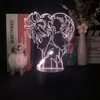 Galaxy Night Light LED Projector 3D Haikyuu Atmosphere Lamp for Bedroom Club装飾子供