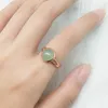 10mm 12mm anéis de pedra natural cor prata cor ouro ajustável turquesa amethysts rosa quartzo de cristal mulheres anel festa casamento