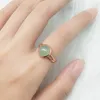 10mm 12mm Natuursteen Ringen zilver goud kleur Open Verstelbare Turquoise Amethisten Roze Quartz Crystal Vrouwen Ring party Wedding