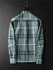 Luxurys Projektantów Męski Biznes Dorywczo Koszula Mężczyźni Z Długim Rękawem Stripe Slim Fit Masculina Wino Social Male Koszulki Moda Sprawdzone M-3XL # 04