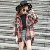 Anlencool fashion brand kids Autumn Girls College Style Cardigan Jacket Korean Children's Lapel Long Sleeve Coat girls 211106