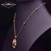 GLSEEVO Design originale Perla naturale Ciondolo albero in vetro rosso Boho Collana Donna Gioielli regolabili Regali per il migliore amico GN0213