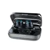 TWS Kulakiçi Kablosuz Bluetooth Kulaklıklar Kulaklık Su Geçirmez Spor 9D HiFi Stereo Akıllı Telefonlar için 2600mAh Güç Bankası ile