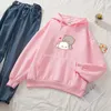 Sudaderas con capucha para Mujer, Sudadera con capucha estética de los años 90, Jersey de algodón rosa bonito para Mujer, Sudadera de manga larga para chica coreana