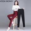 Mode taille haute automne hiver femmes épais chaud élastique pantalon qualité S-5XL pantalon serré Type crayon 211115