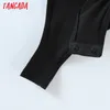 Women Black Lace Patchwork Bodysuit Big Stretchy Fashion Solid Shirt Playsuit Tops SL09 210416