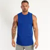 Running Vest Gym Tank Top Bodybuilding Fitness Men Cotton Workout Singlets Plus Size O-Neck Sporting Muscle Sleeveless Shirt 210421