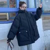 Koreaanse losse puffer jack oversize vrouwen korte winter vrouwelijke jas vrouwen verdikte parka feminina harajuku bovenkleding kap 210923