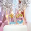 Numbers Birthday Candles 0/1/2/3/4/5/6/7/8/9 Gradient Crown Birthday Cake Candles for Party Decorations 210702