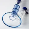 Skicka till sjöss grossist trippel beecomb vattenpipa fågelbur perc glas bong vattenrör dabb olje riggar raka rör glas bongs för rökning 18 mm kvinnlig fog med glasskål