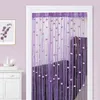 Door String Curtain Rose Flower Window Thread Curtain Hanging Curtain Valance Divider Decorative for party bedroom wedding 211203
