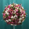 Dekorativa Blommor Kransar 60cm 3/4 Stor Konstgjord Blomma Boll Silke Table Centerpiece För Party Event Bröllop Dekor Road Bly Bouquet