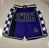 Shotback Basketball Shorts Sport Wear z kieszenią na bokach drużyna dresowa drużyna męska Maza moda finałów retro najwyższej jakości mężczyźni