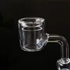 2mm Thick Quartz Thermal Banger Domeless Nail OD 28mm Clear Bottom 14mm 18mm Male Female Joint 90 Degree Smoking Accessories