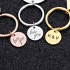 Calendrier personnalisé porte-clés personnalisé en acier inoxydable porte-clés anniversaire mariage saint valentin cadeau pour femmes hommes petit ami mari