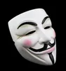 ホワイトVマスクマスカレードマスクアイライナーハロウィーンフルフェイスマスクパーティー小道具Vendetta anonymous映画男マスクDHJ68