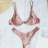 Frauen Sommer sexy brasilianische Bikini Set Holographic Shiny Metallic Badeanzug Push Up gepolstertes Unterdrahtdreieck Badeanzug Strand 210629