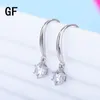 Dangle Lustre 925 Argent Passé Diamant Test Mossanite Crochets D'oreille Coupe Parfaite 0.5ct D Couleur VVS1 Fiançailles De Mariage Boucles D'oreilles Pour W