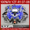 Yamaha YZF R1 1000 CC Santander YZF1000 YZF-R1 2007 2007 YSF1000 YZF-R1 2007 2007 YZF R1 1000CC YZF-1000 2007-2008 YZFR1 07 08 OEM 100% Fit Fairing