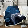 動物シリーズ厚さの毛布3Dデジタル印刷猫ソファーソファースローカバーフランネル毛布子供大人の寝具ギフト