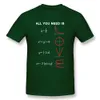 Grafico di equazioni di algebra geometrica magliette a ll che hai bisogno è amore scienza matematica problema di moda nera teeshirt plus size nuove magliette 210409