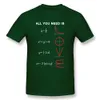 Men's T-shirts Geometric Algebra Equation Graph Tshirts a Ll You Need Is Love Math Science Problem Black Fashion Teeshirt Plus Size New t Shirt 210409