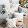 Capa de almofada tufted com borlas boho fand chillwase estilo marroquino decorativo travesseiro capas para casa 45x45cm / 30x50cm 220217