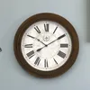 Horloges murales Roman Vintage Horloge Ronde Chambre Créative Silencieuse Mode Rustique Art Rétro Design Wandklok Décoration de La Maison