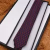 Męski krawat projekt moda Odzież na szyję w stylu marki haft luksusowy projektant biznes Krawaty na szyję z pudełkiem