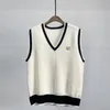 Mäns västar We11Done ull V-Neck Sweater Vest Oversize Women's Welldone