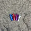 New Bullet Shape Alluminio Metallo Snuff Snorter Sniffer Pipa da fumo Tubi di tabacco Sigaretta Portatile Fumo Erba secca Accessori per tubi