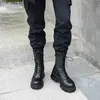 WDHKUN Hiver Nouvelles Femmes Bottes Casual Mode Chaud Top Qualité Pu Plate-Forme En Cuir Militaire Taille 35-43 Blanc Y0905